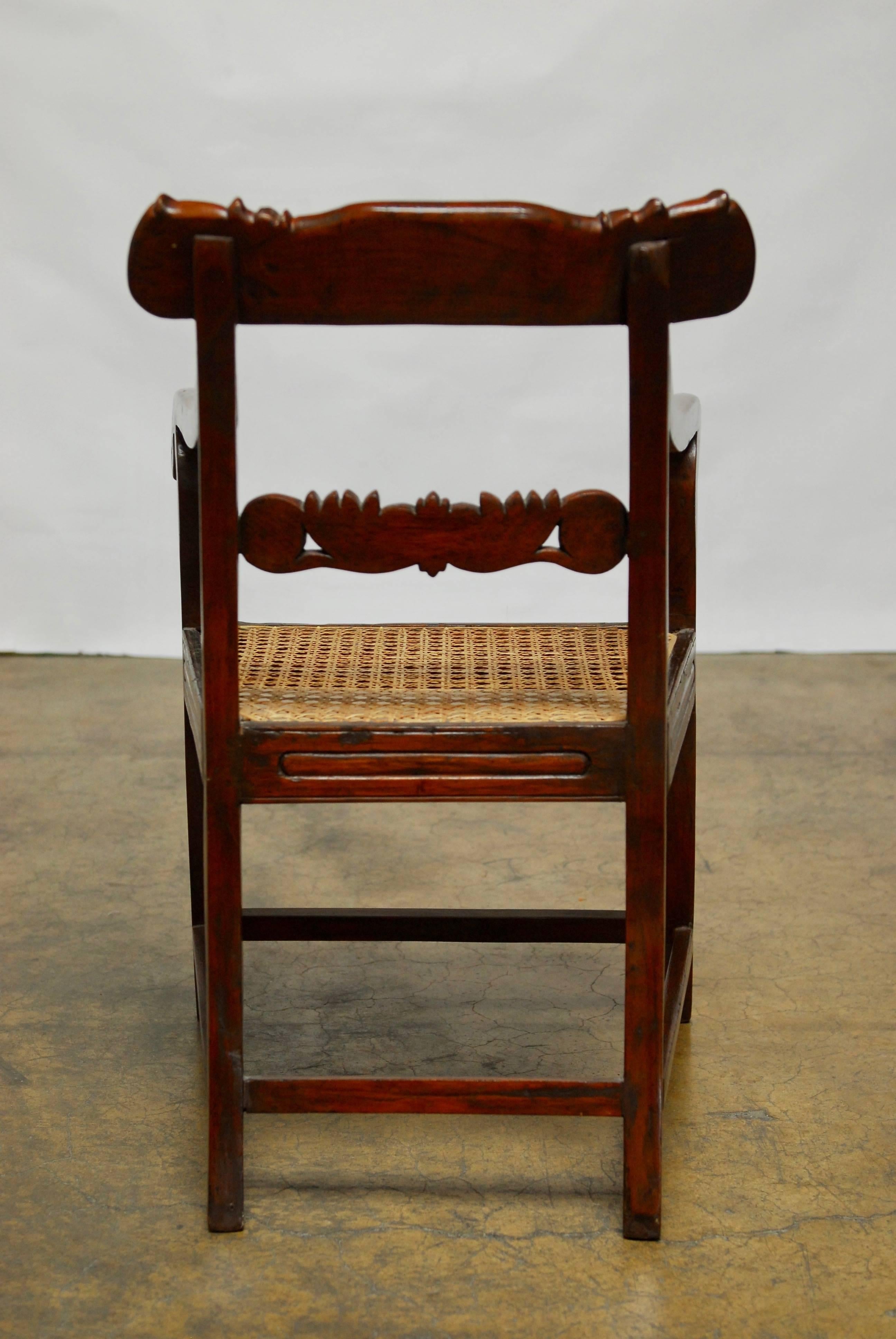 19th Century Anglo Indian Rosewood Armchair 3