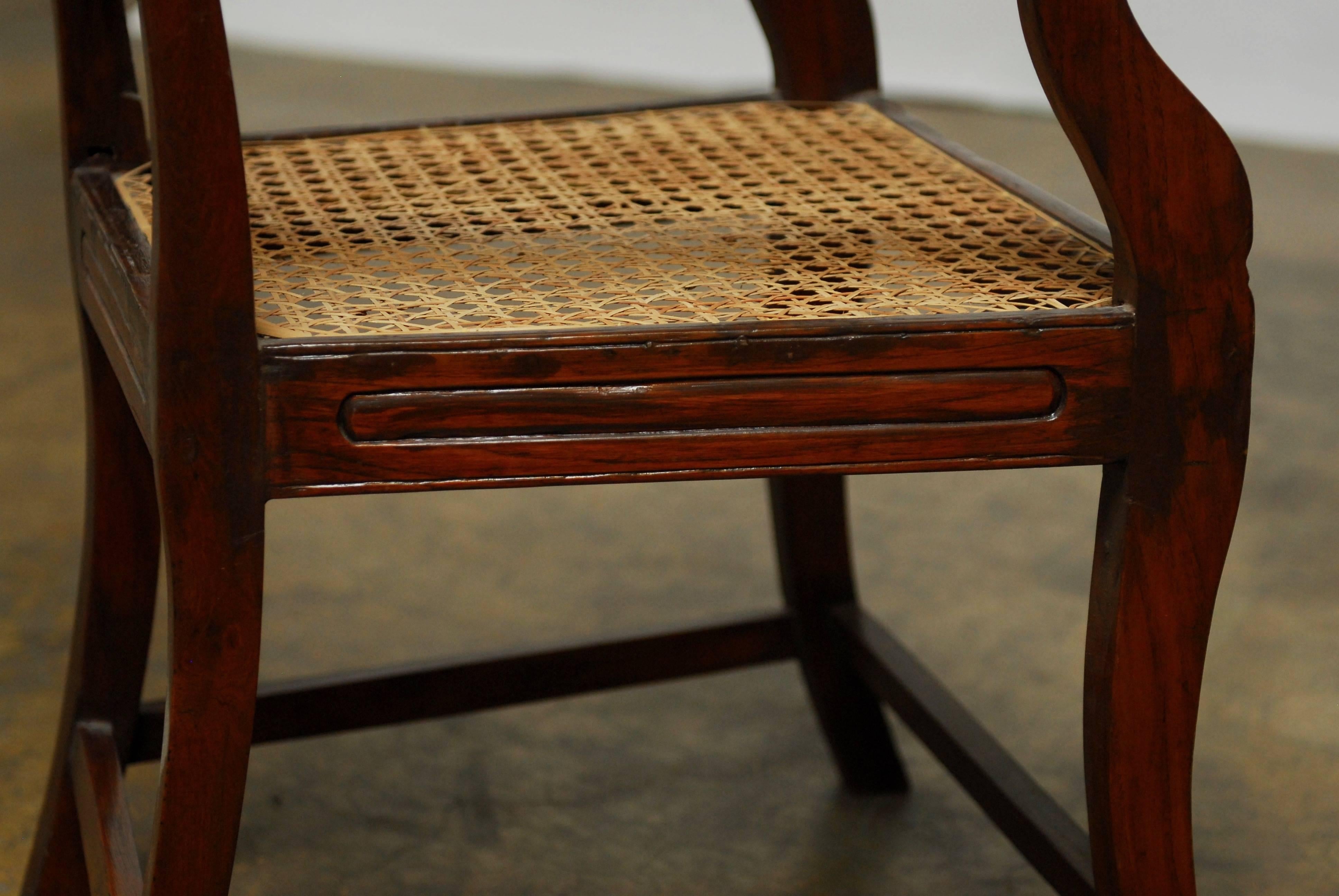 19th Century Anglo Indian Rosewood Armchair 2