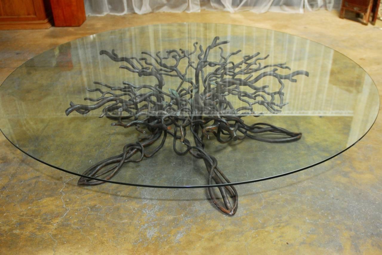 Giacometti Inspired Twisted Iron Cocktail Table 1