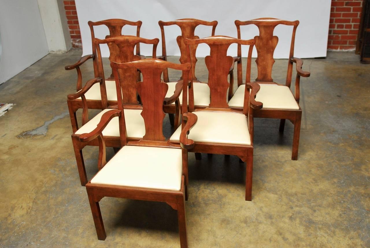 20th Century Set of Six George III Walnut Dining Chairs