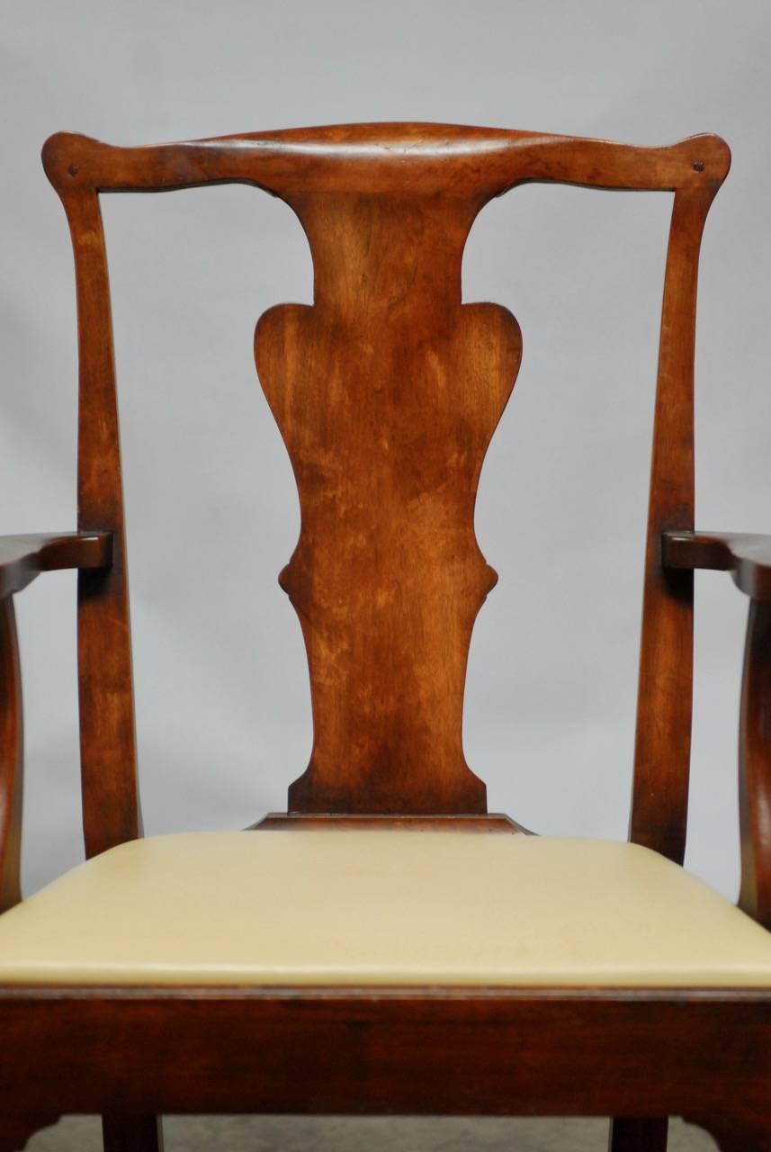 English Set of Six George III Walnut Dining Chairs