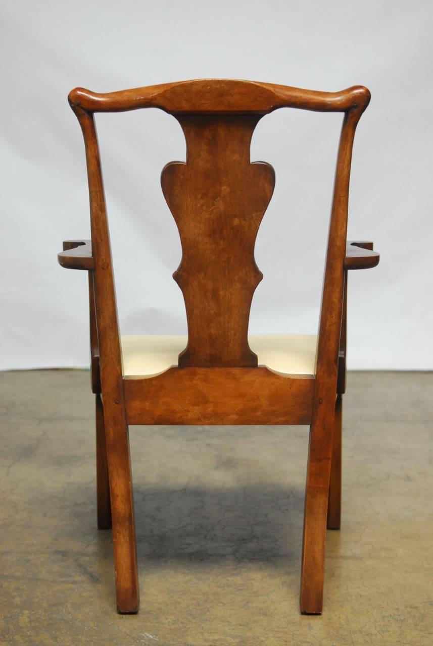 Set of Six George III Walnut Dining Chairs 3
