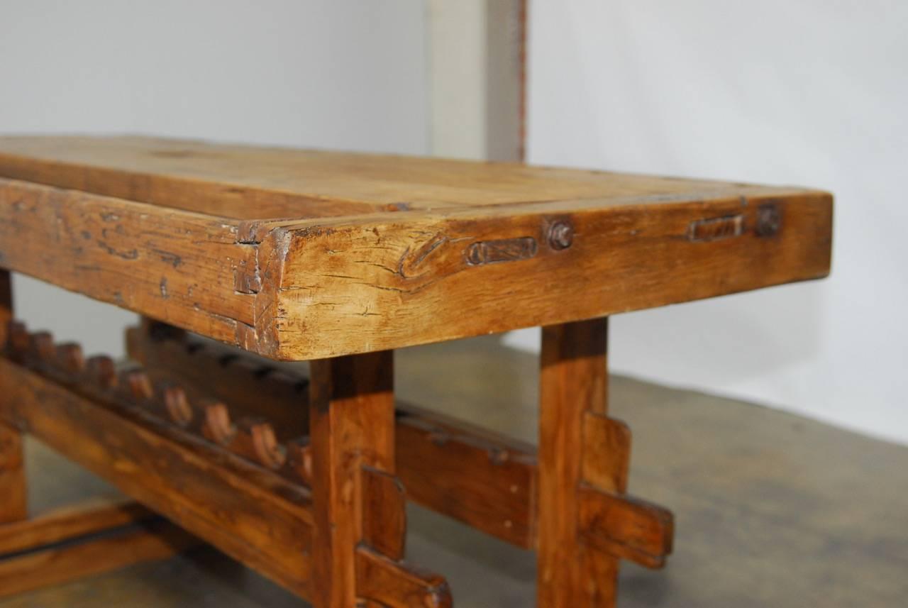 19th Century French Carpenter's Etabli Work Bench 2