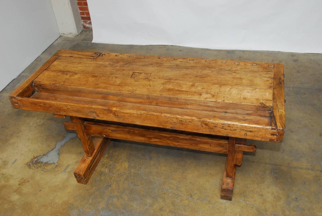 19th Century French Carpenter's Etabli Work Bench 3