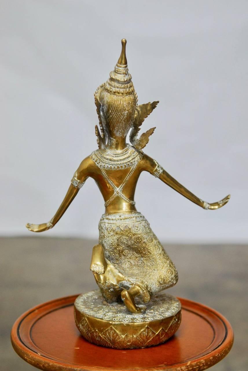 Thai Gilt Bronze Buddhist Figure of Khon Dancer 3