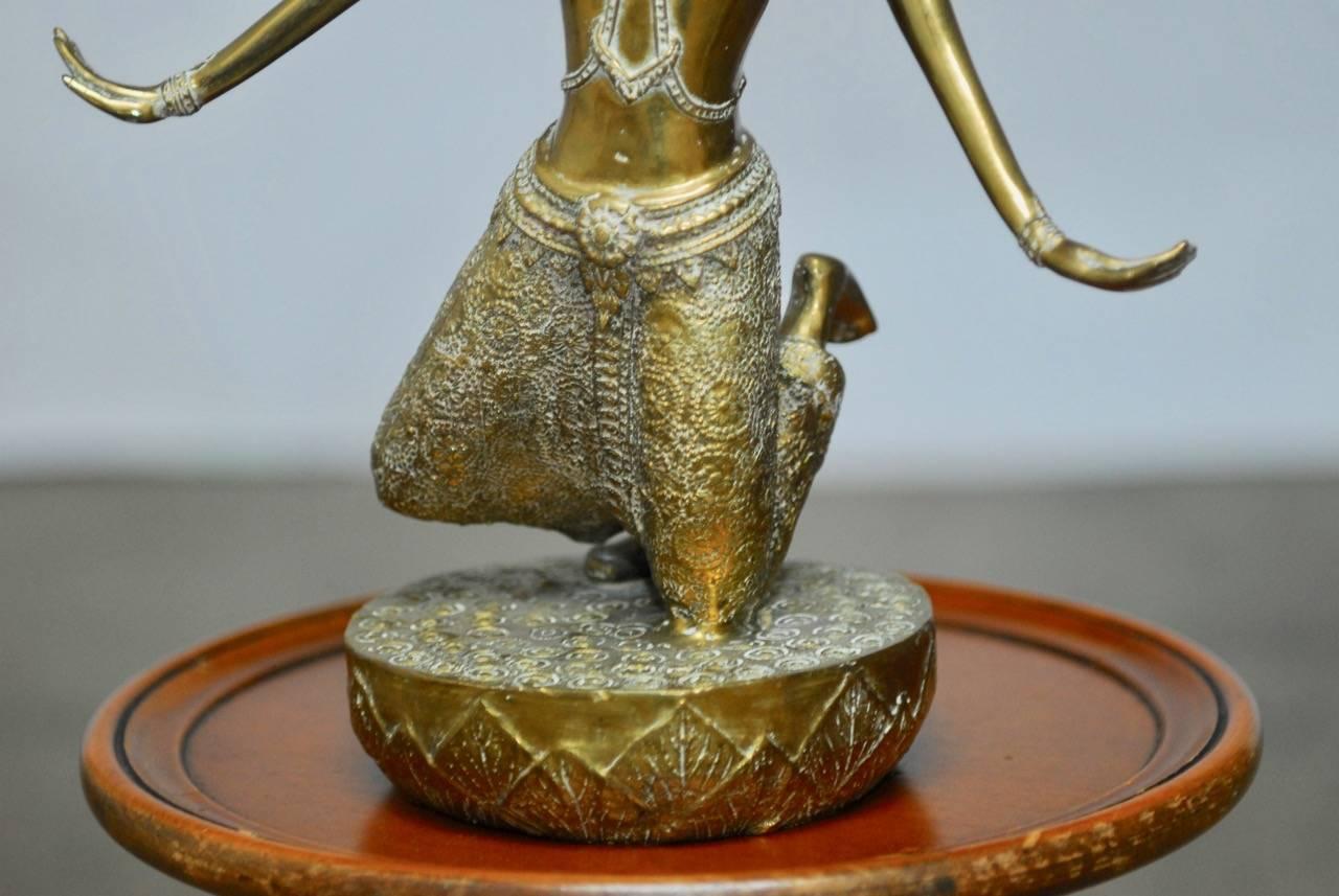 20th Century Thai Gilt Bronze Buddhist Figure of Khon Dancer