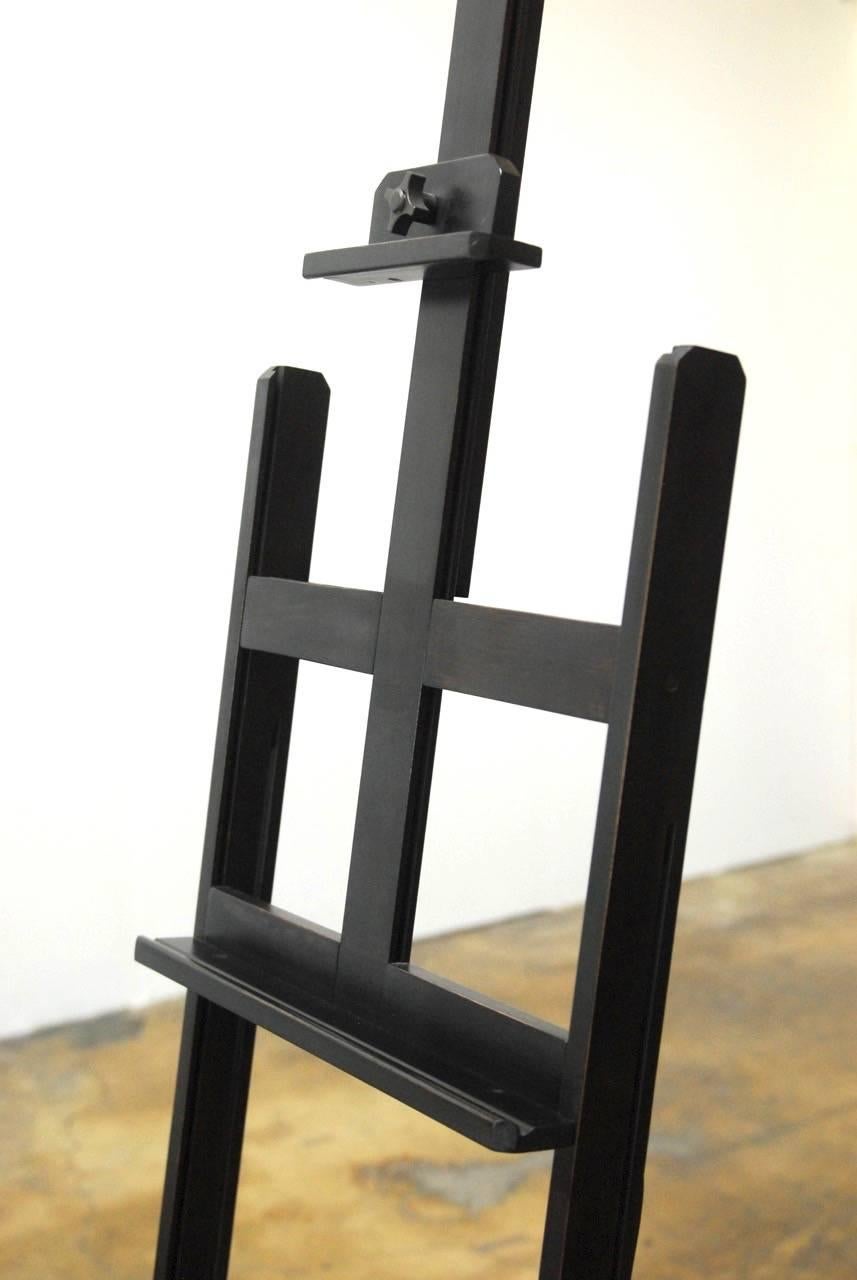 art display easel with light