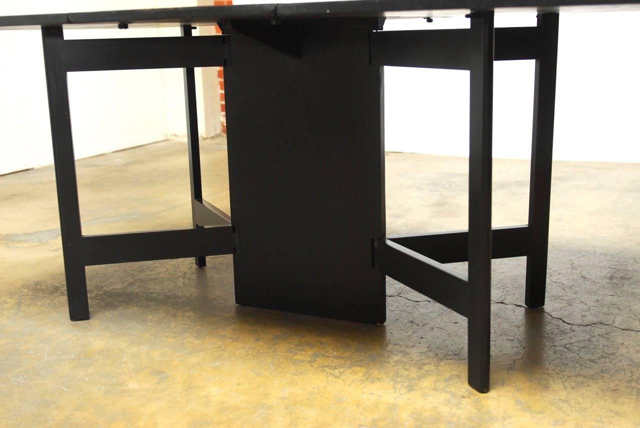 Ebonized George Nelson for Herman Miller Drop-Leaf Dining Table