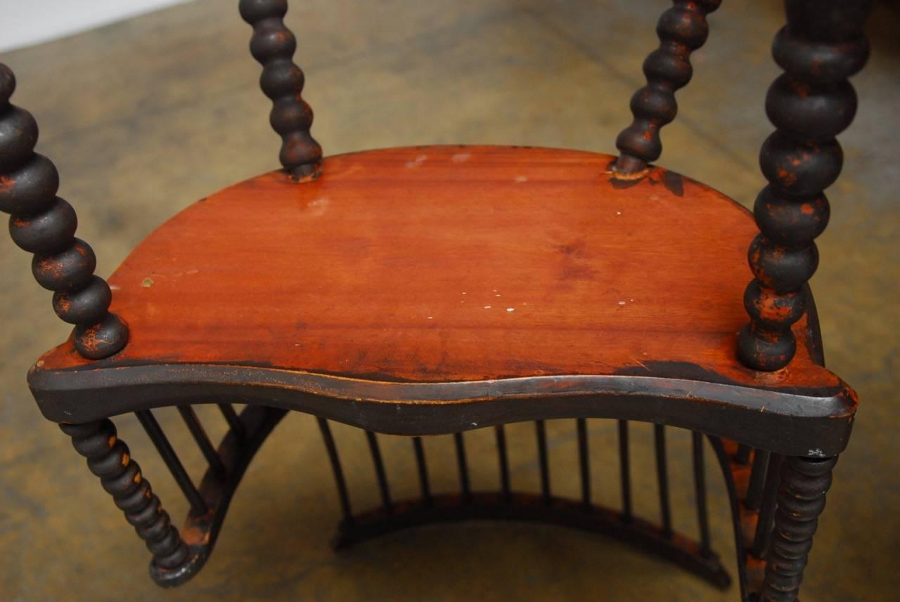 18th Century American High Back Windsor Chair 1