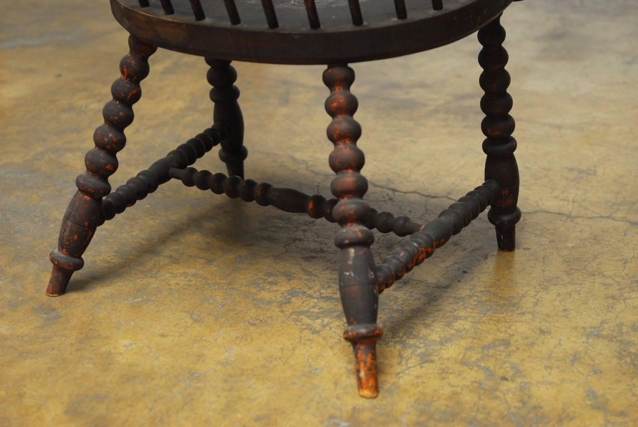 Wood 18th Century American High Back Windsor Chair