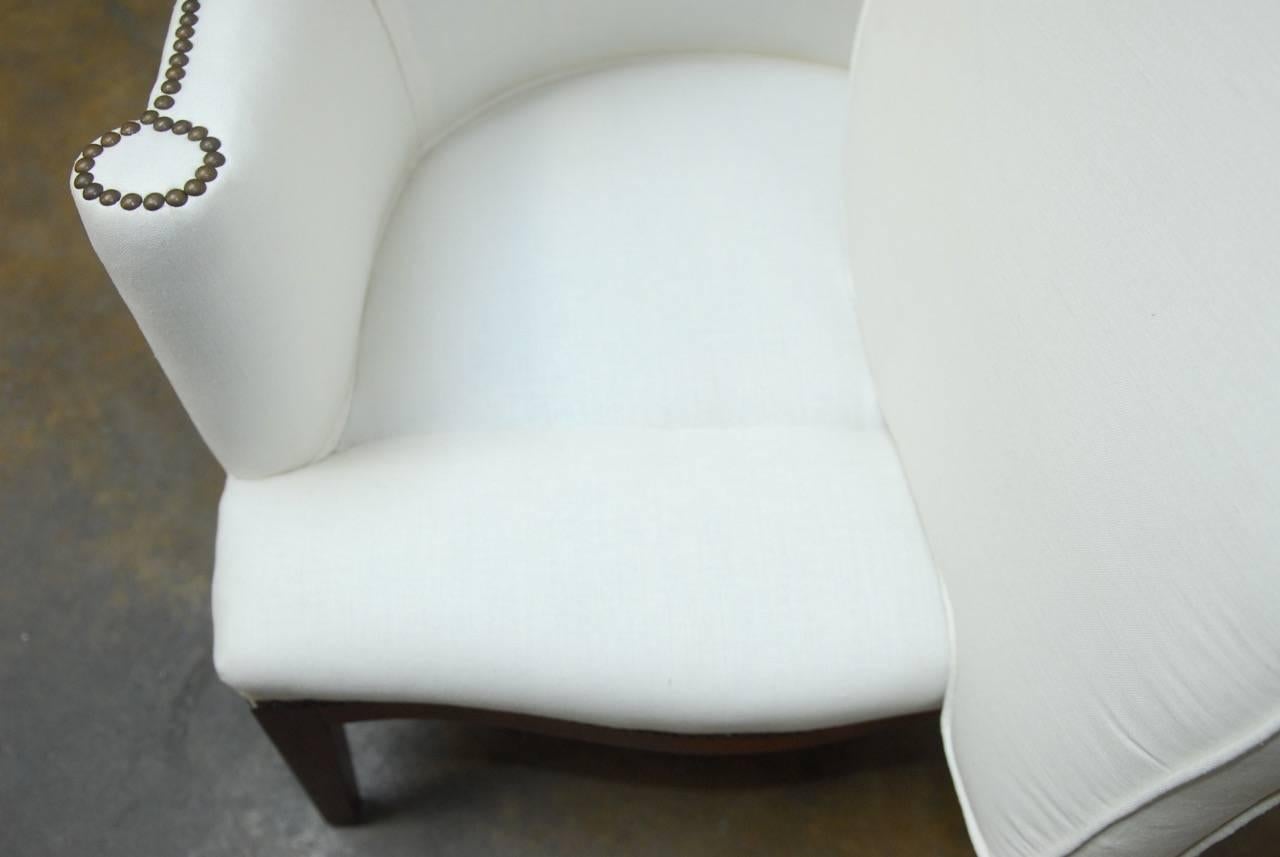 Hand-Crafted Mid-Century Wing Chair by Edward Wormley for Dunbar