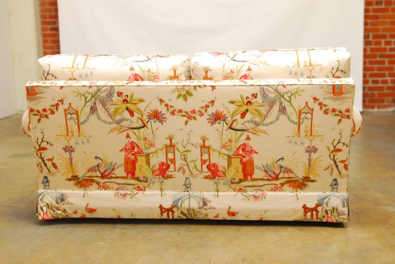 20th Century Hazelton House English Chinoiserie Settee by Baker