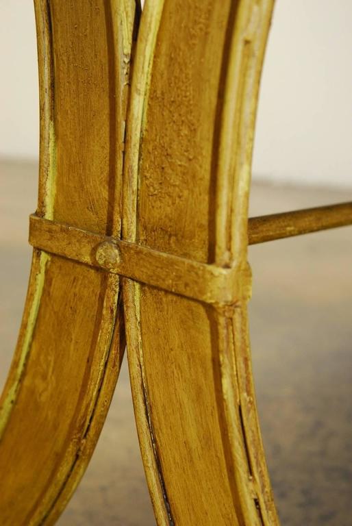 Rustic French Farm Table with Iron Base at 1stDibs