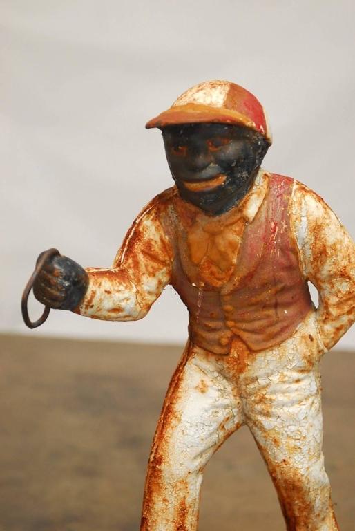 Original "Jocko the Jockey" Cast Iron Lawn Jockey at 1stdibs