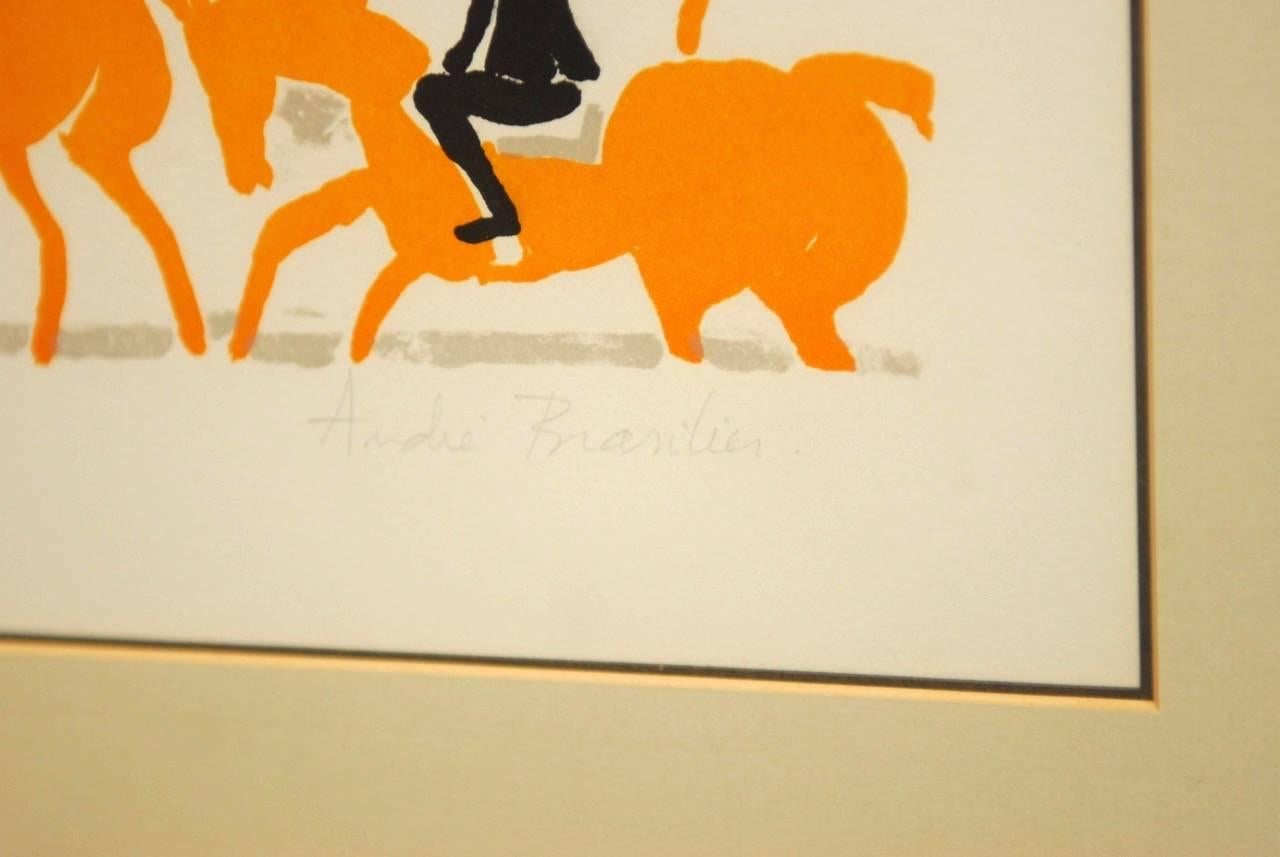 Modern Andre Brasilier Signed Artist Proof Color Lithograph