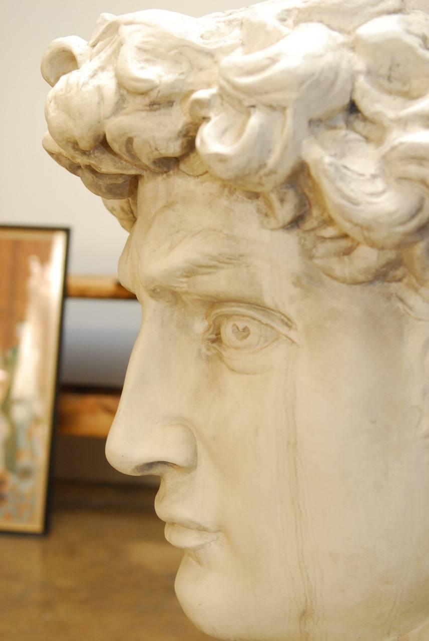 Monumental Bust of Michelangelo's David In Excellent Condition In Rio Vista, CA