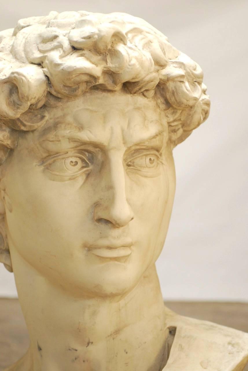 Monumental Bust of Michelangelo's David at 1stDibs bust of david for sale, david bust, plaster