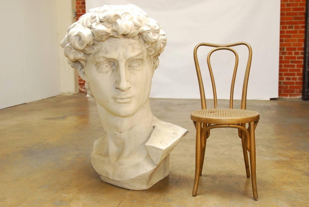 plaster bust of david