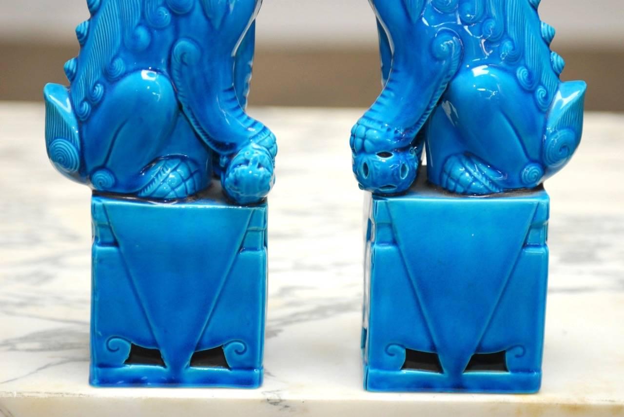 turquoise chinese foo dogs