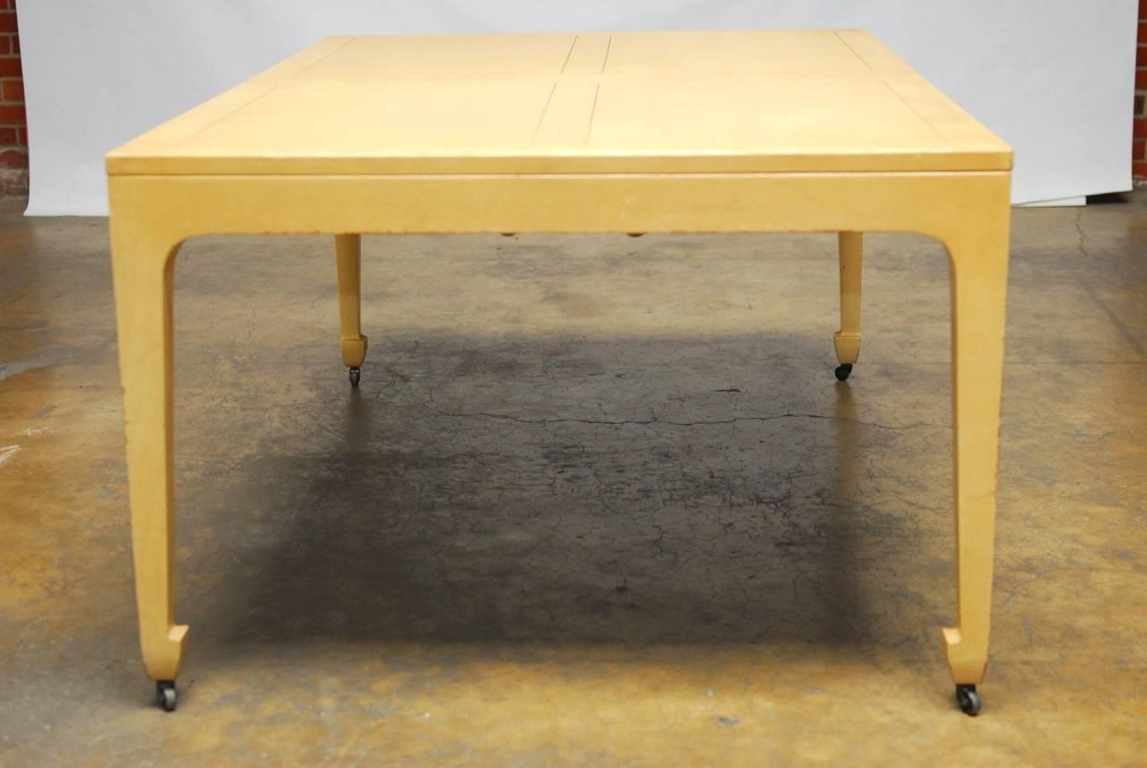 MidCentury Baker Far East Oak Dining Table at 1stDibs