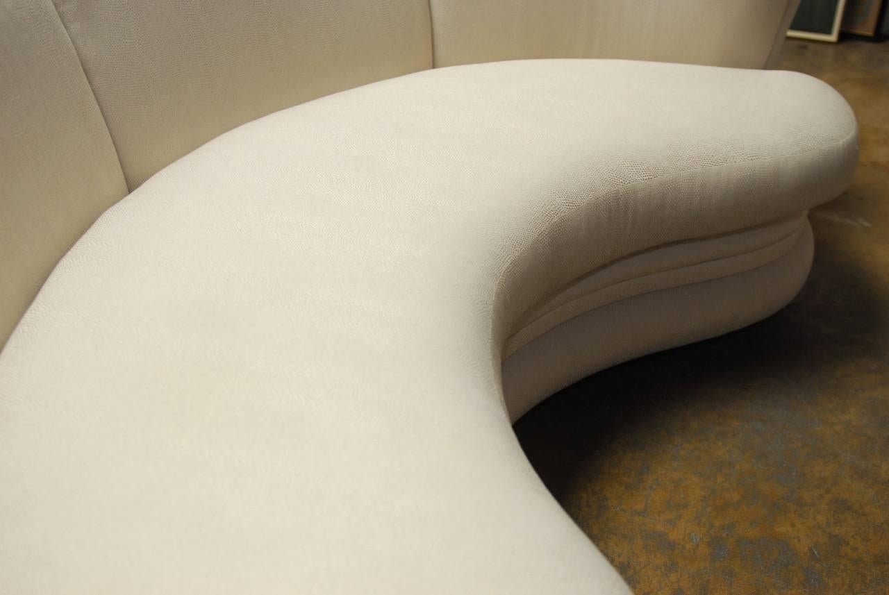 20th Century Modern Curvilinear Cloud Style Sofa