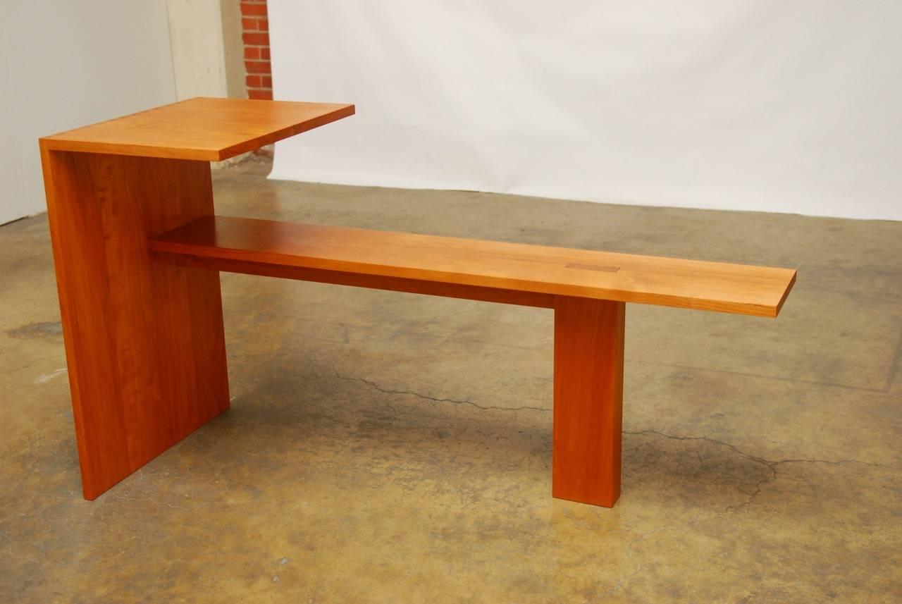 Teak Modern Bench and Writing Table by Ed Clay