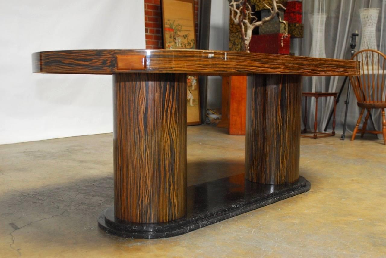 zebra wood dining table