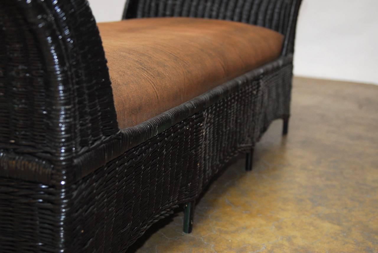 black wicker daybed