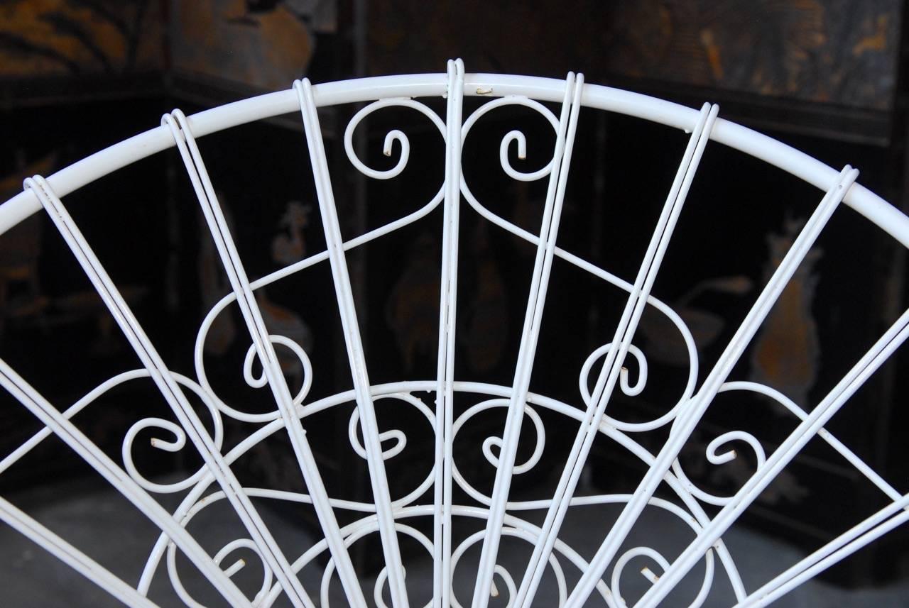French Wrought Iron and Wire Garden Patio Set 2