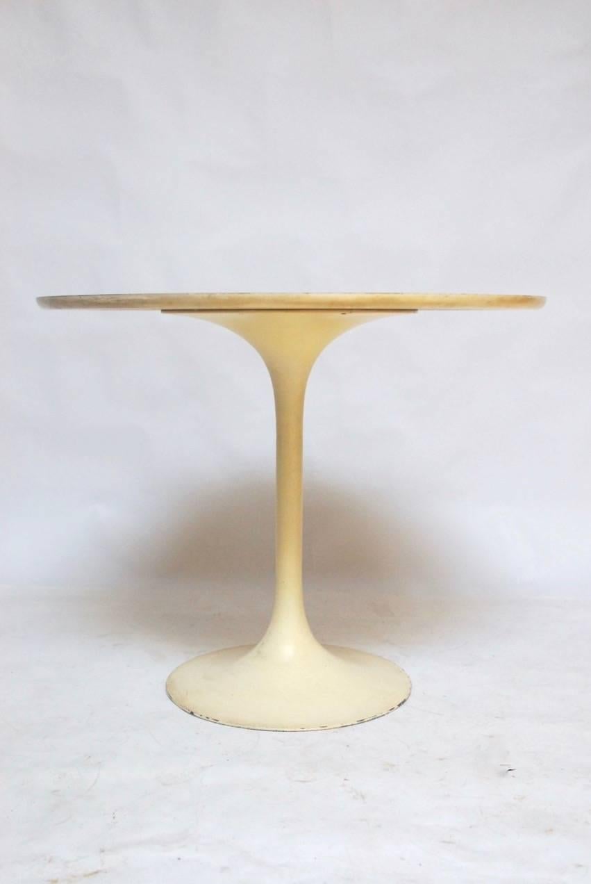 white tulip dining table
