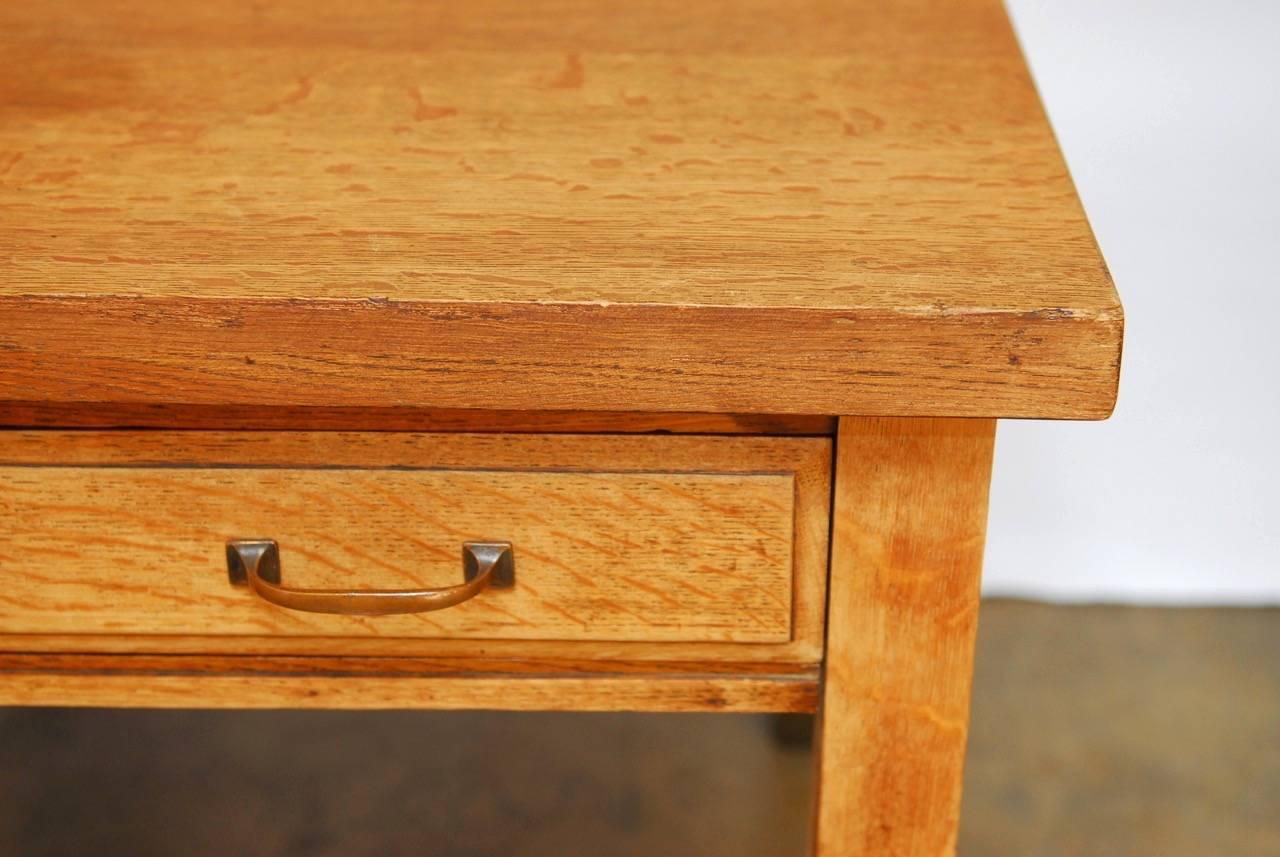 American Quartersawn Oak Stickley Style Library Table or Desk