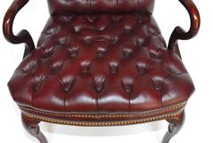 Schafer Brothers Cordovan Tufted Leather Library Chair