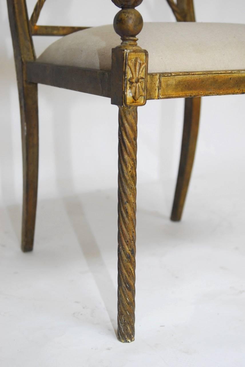 20th Century Regency Neoclassical Metal Rope Armchair