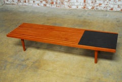 Mid-Century Modern Low Slat Bench Coffee Table