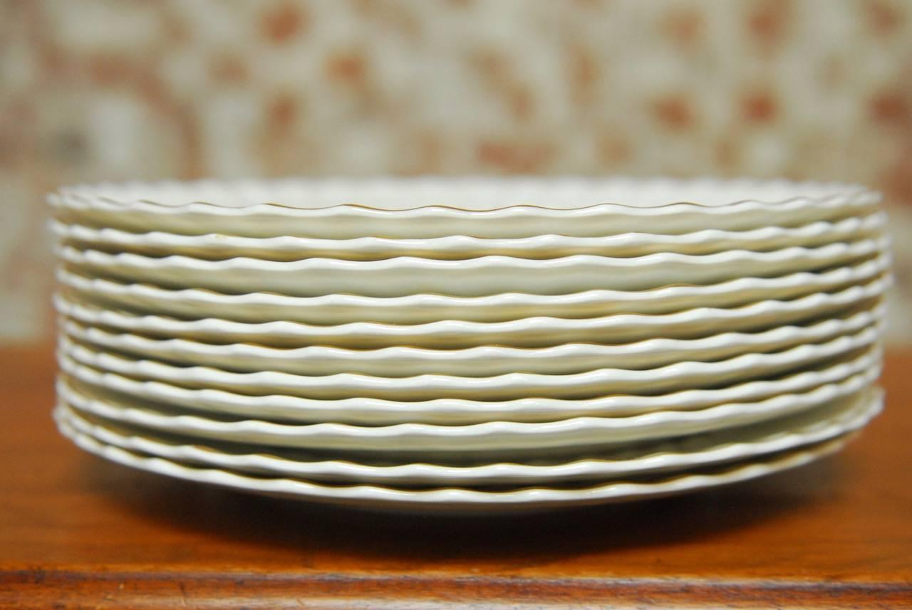 American Set of 12 Royal Doulton English Porcelain Adrian Dinner Plates