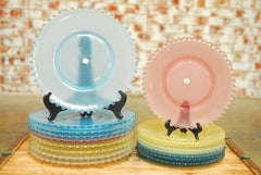 Dalzell Viking Frosted Candlewick Plate Set