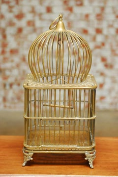 French Brass Domed Bird Cage