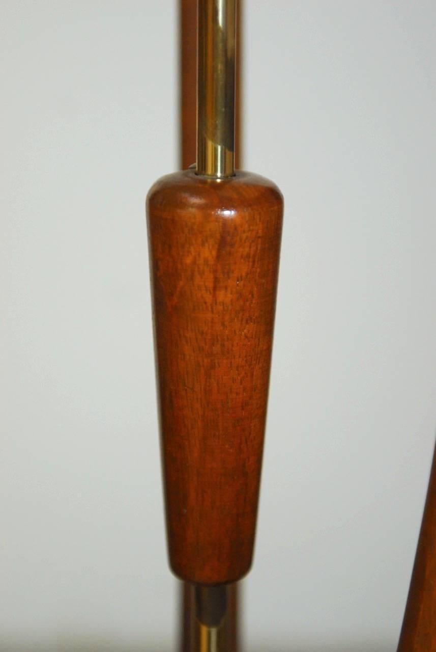 Mid-Century Modern Midcentury Danish Modern Style Teak Rocket Lamp by Modeline