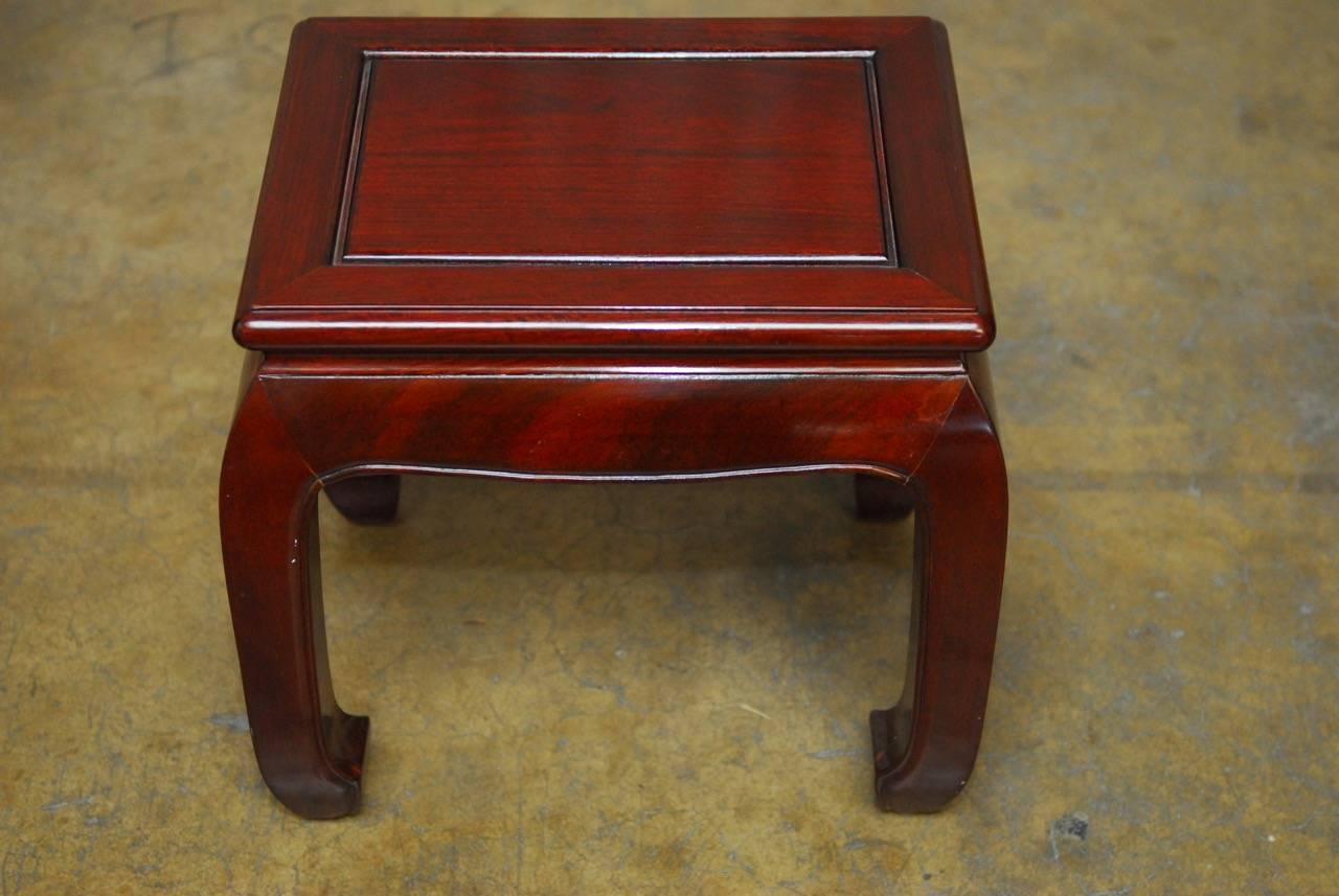 Pair of Chinese Rosewood Ming Style Foot Stools 1