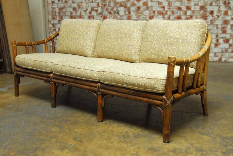 Organic Modern Bamboo Rattan Sofa by McGuire at 1stDibs valentin