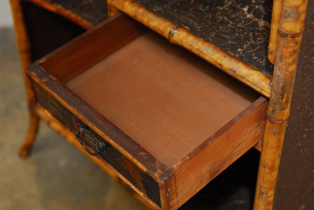 19th Century English Regency Bamboo Etagere or Bookcase 3