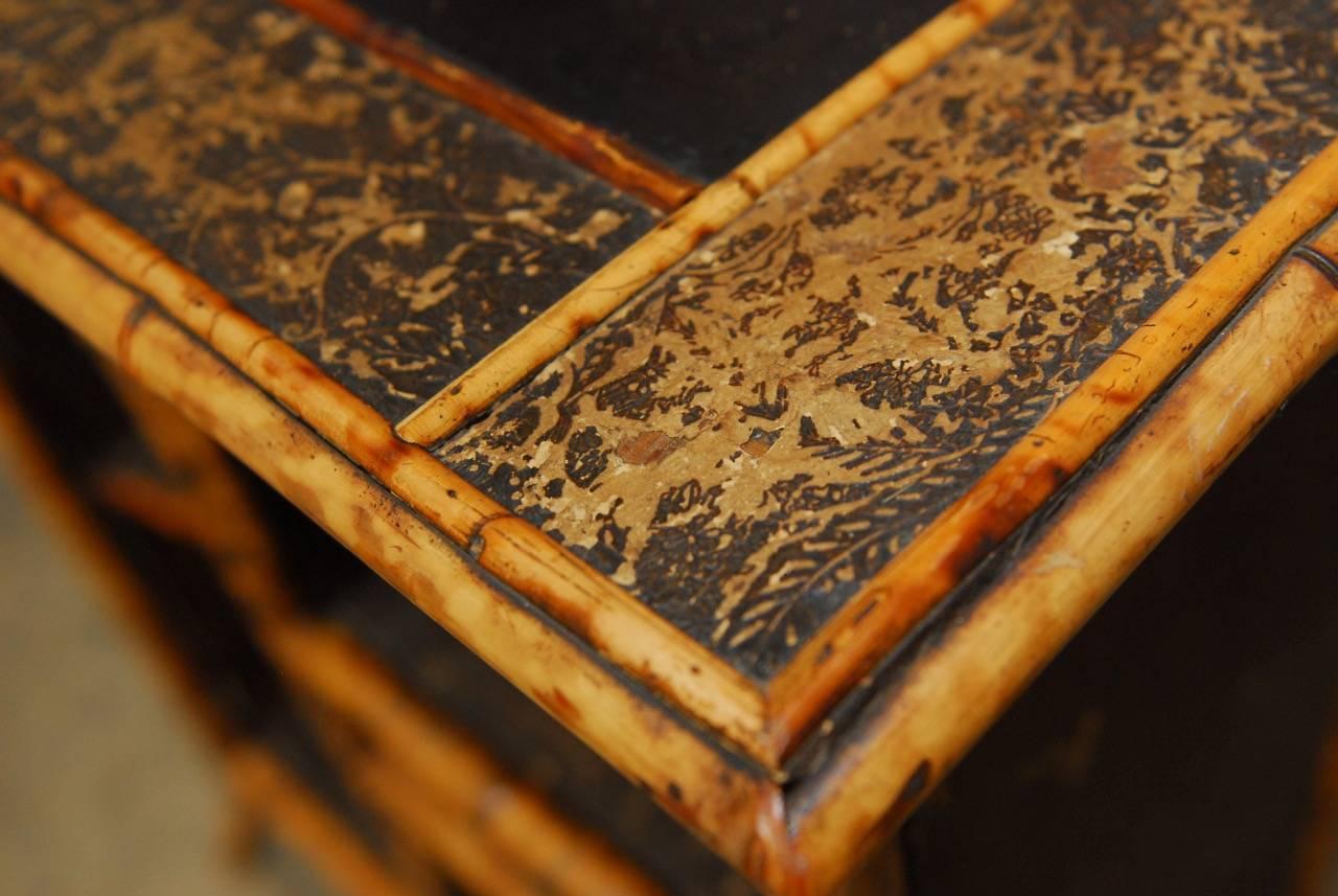 19th Century English Regency Bamboo Etagere or Bookcase 4