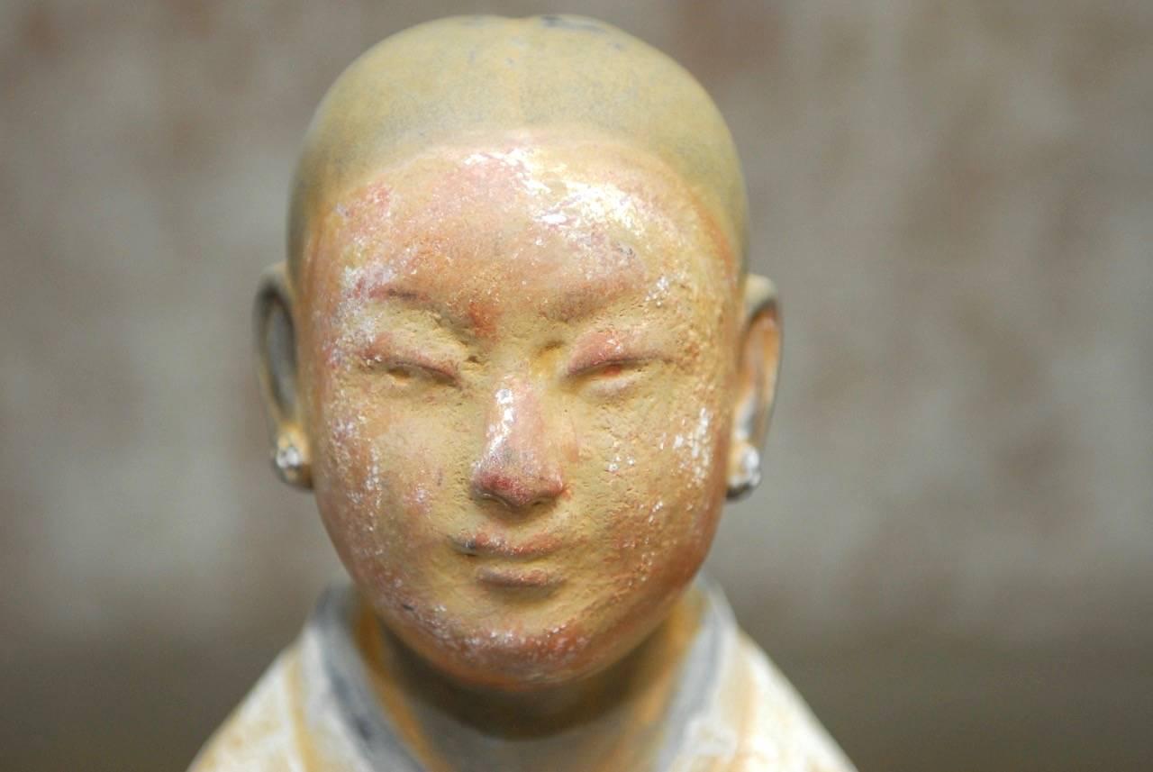Hand-Crafted Chinese Han Style Ceramic Pottery Figure 