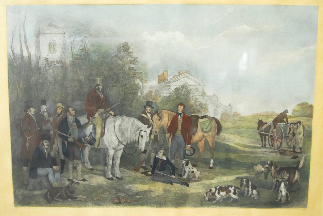 19th Century English Fox Hunt by Francis Grant Hand-Colored Engraving 3