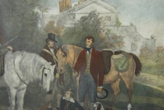 19th Century English Fox Hunt by Francis Grant Hand-Colored Engraving