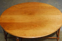 Queen Anne Style Mahogany Drop-Leaf Coffee Table by Baker