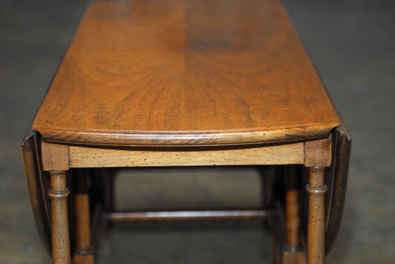 Georgian Queen Anne Style Mahogany Drop-Leaf Coffee Table by Baker