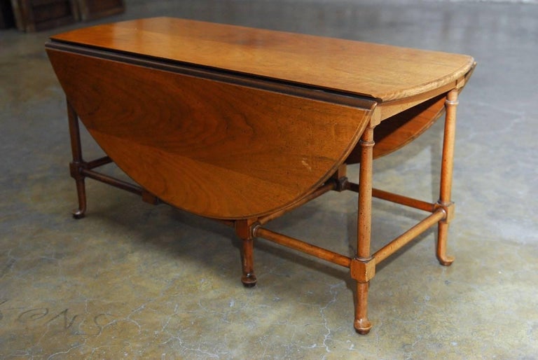 Queen Anne Style Mahogany DropLeaf Coffee Table by Baker at 1stDibs