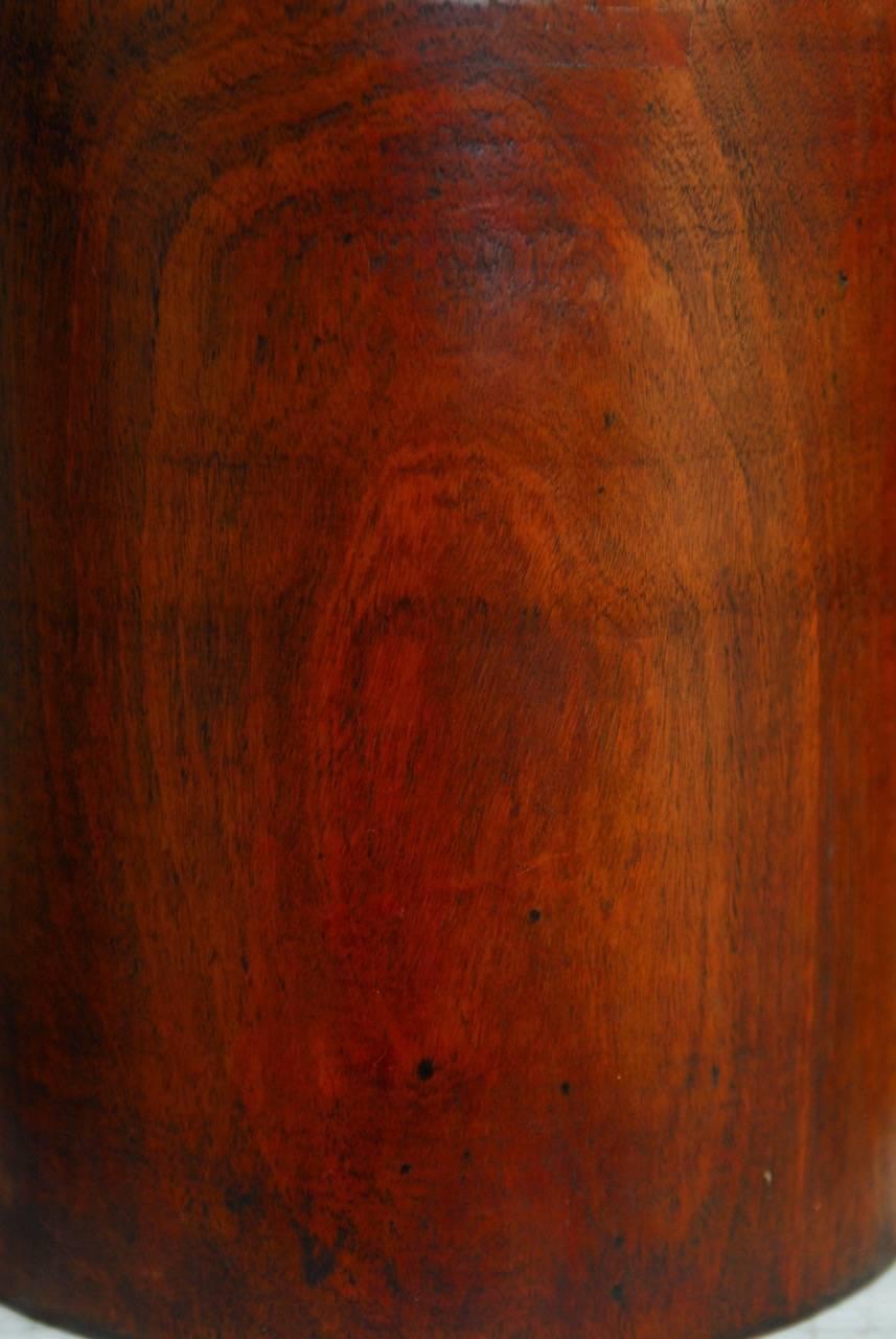 19th Century Monumental Chinese Carved Rosewood Brush Pot  For Sale 3