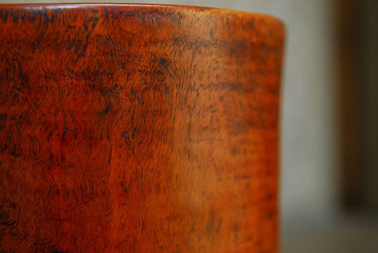 19th Century Monumental Chinese Carved Rosewood Brush Pot  For Sale 4